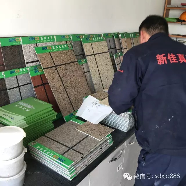 山东新佳真石漆样板