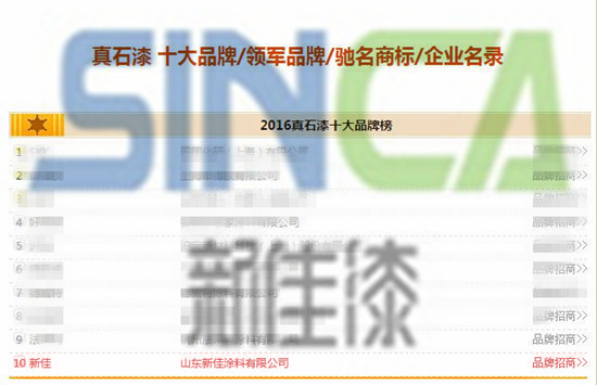 山东新佳 中国真石漆十大品牌